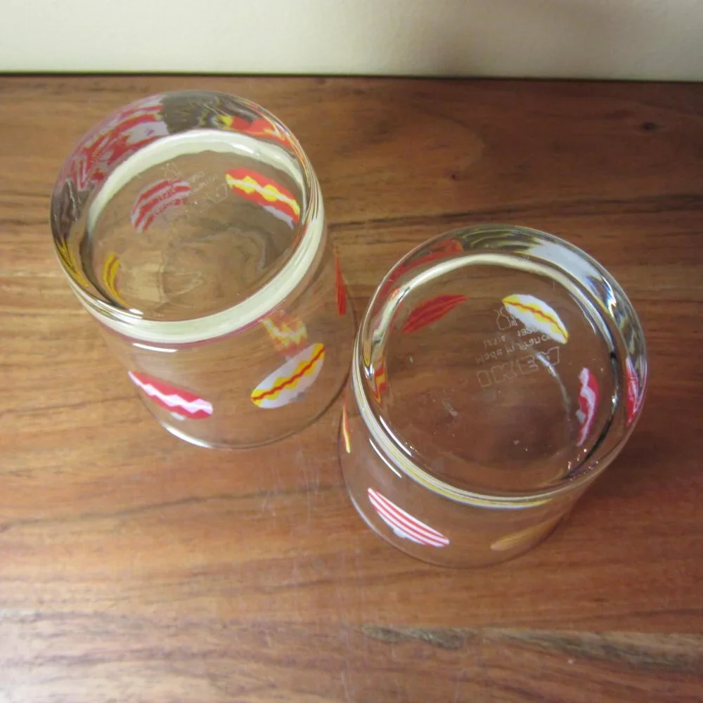 10 oz Ikea France Godis Vinter glasses ornaments pair of 2 (W4362)